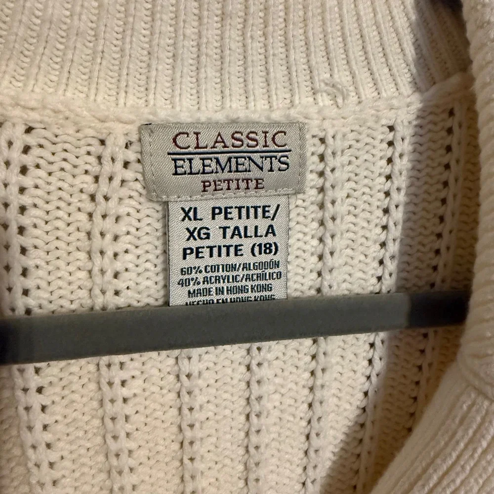 Vintage Fisherman Cream Cable Knit Button Front‎ Cardigan Sweater XL